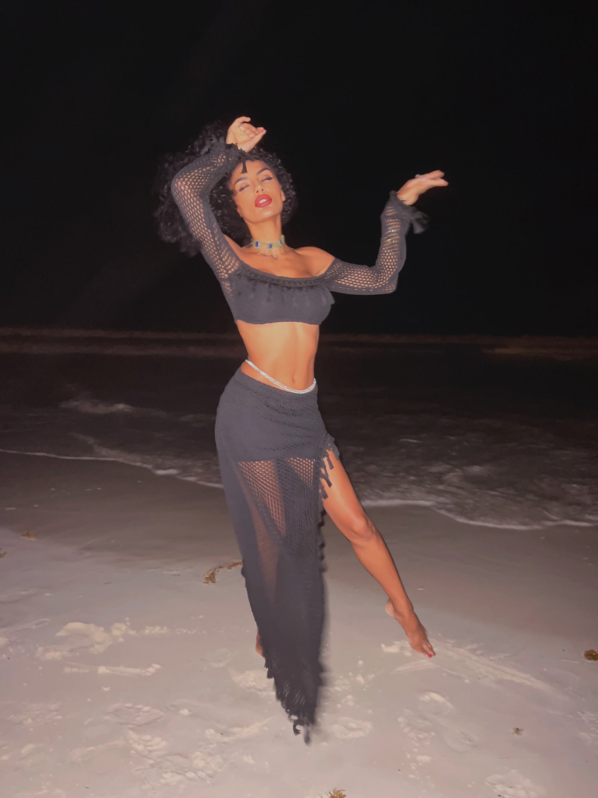Troya Set: Women’s Luxury Resortwear Two-Piece Set. Handmade Crochet Beachwear